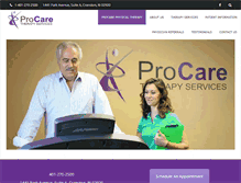 Tablet Screenshot of procaretherapyservices.com